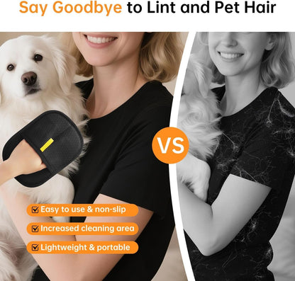 2PCS Pet Hair Removal Glove,Electrostatic Pet Hair Removal Gloves,Reusable Cat & Dog Hair Remover （2PCS）