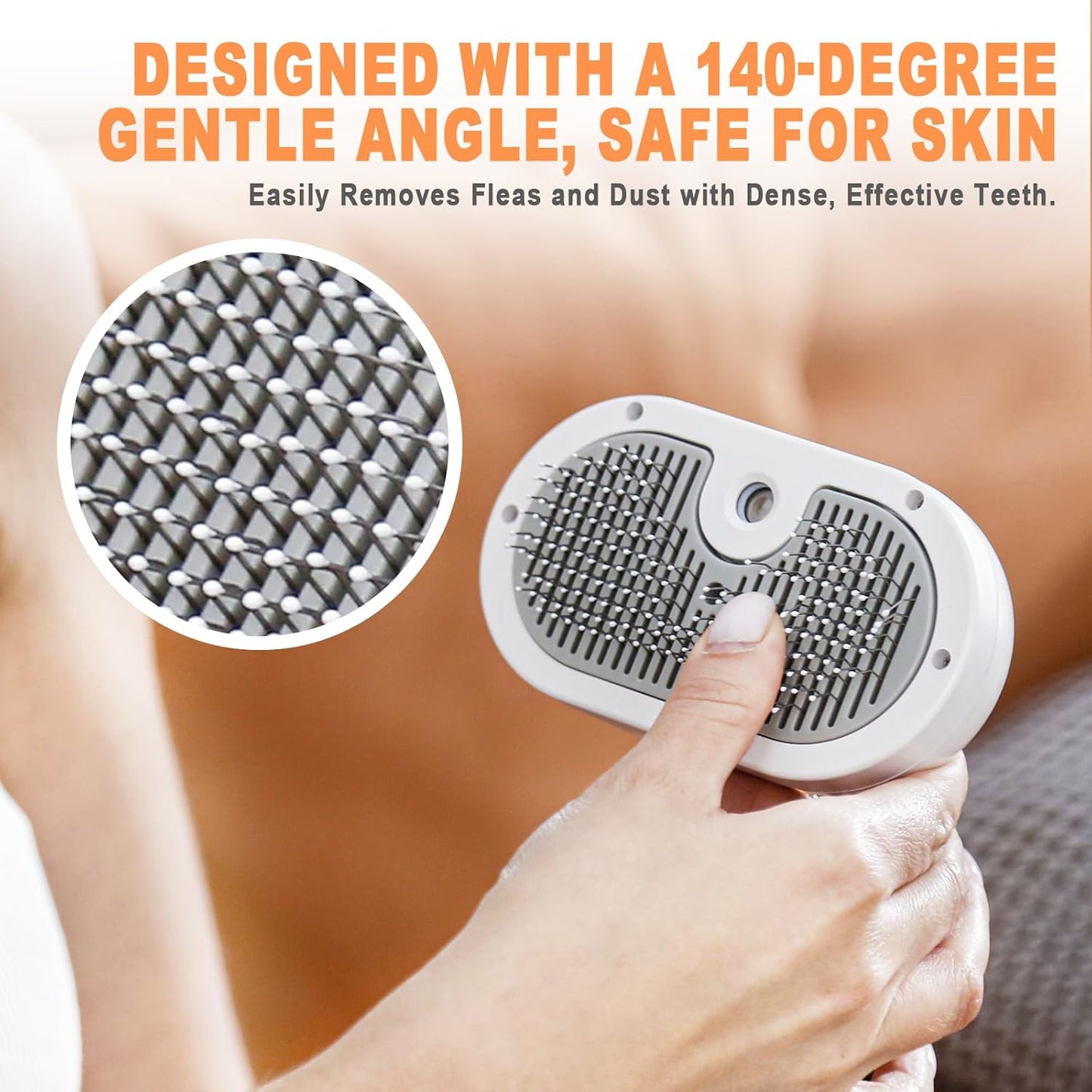 Cat Steam Brush for Cats & Dogs,3-In-1 Self Cleaning Pet Grooming Brush with One-Click Hair Release Button, Anti-Static Deshedding & Detangling Cat Hair Brush, Stainless Steel Bristles,Long/Short Hair